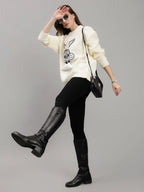 Bunny Patch Knitted Long Pullover