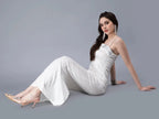 Rhinestones Embellished Satin Dress