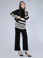 Striped Knitted Two Piece Set