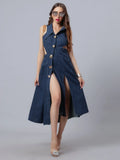Hollow Out Denim Dress
