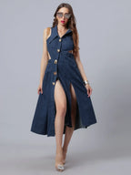 Hollow Out Denim Dress