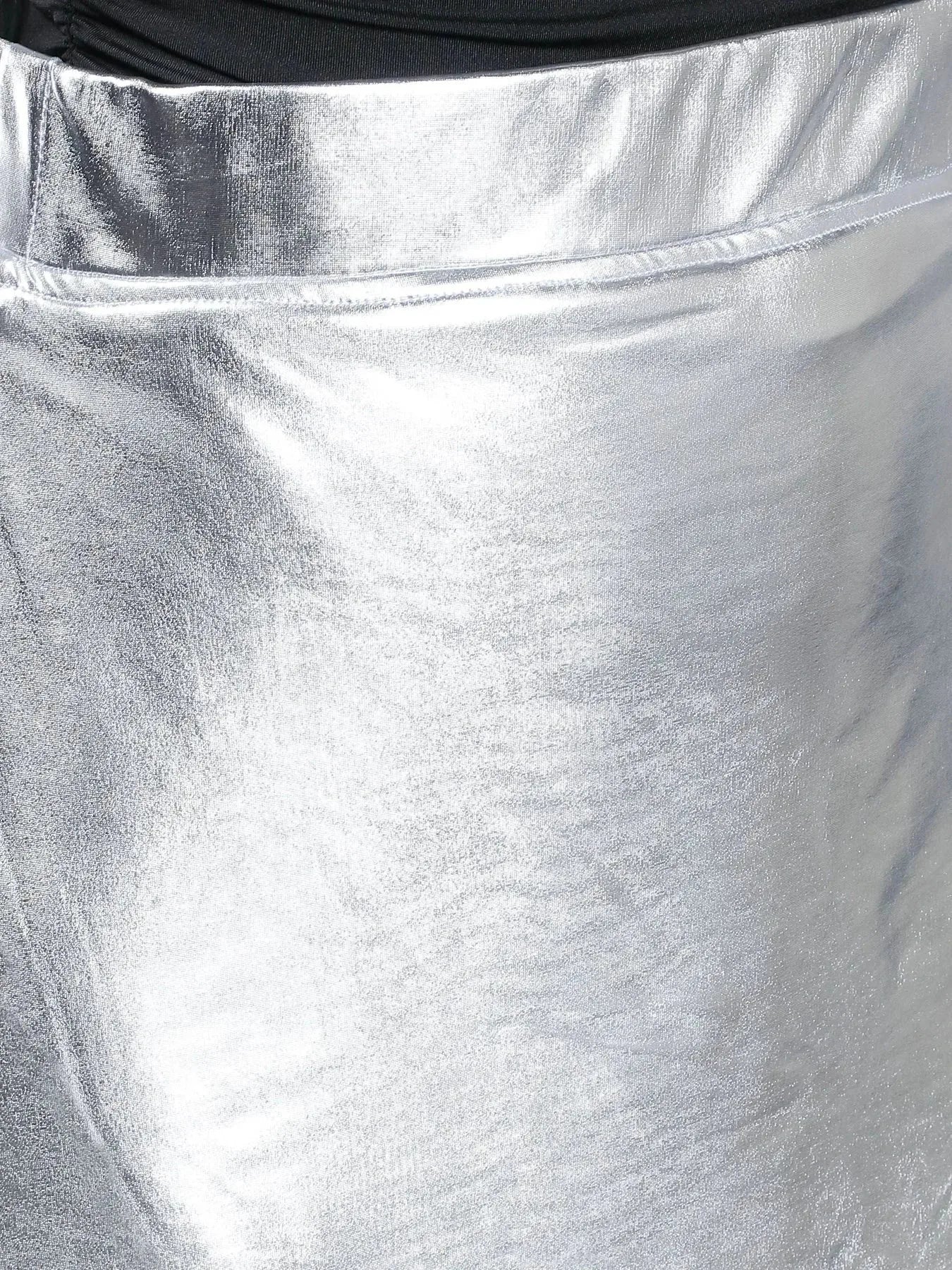 Metallic Short Skirt