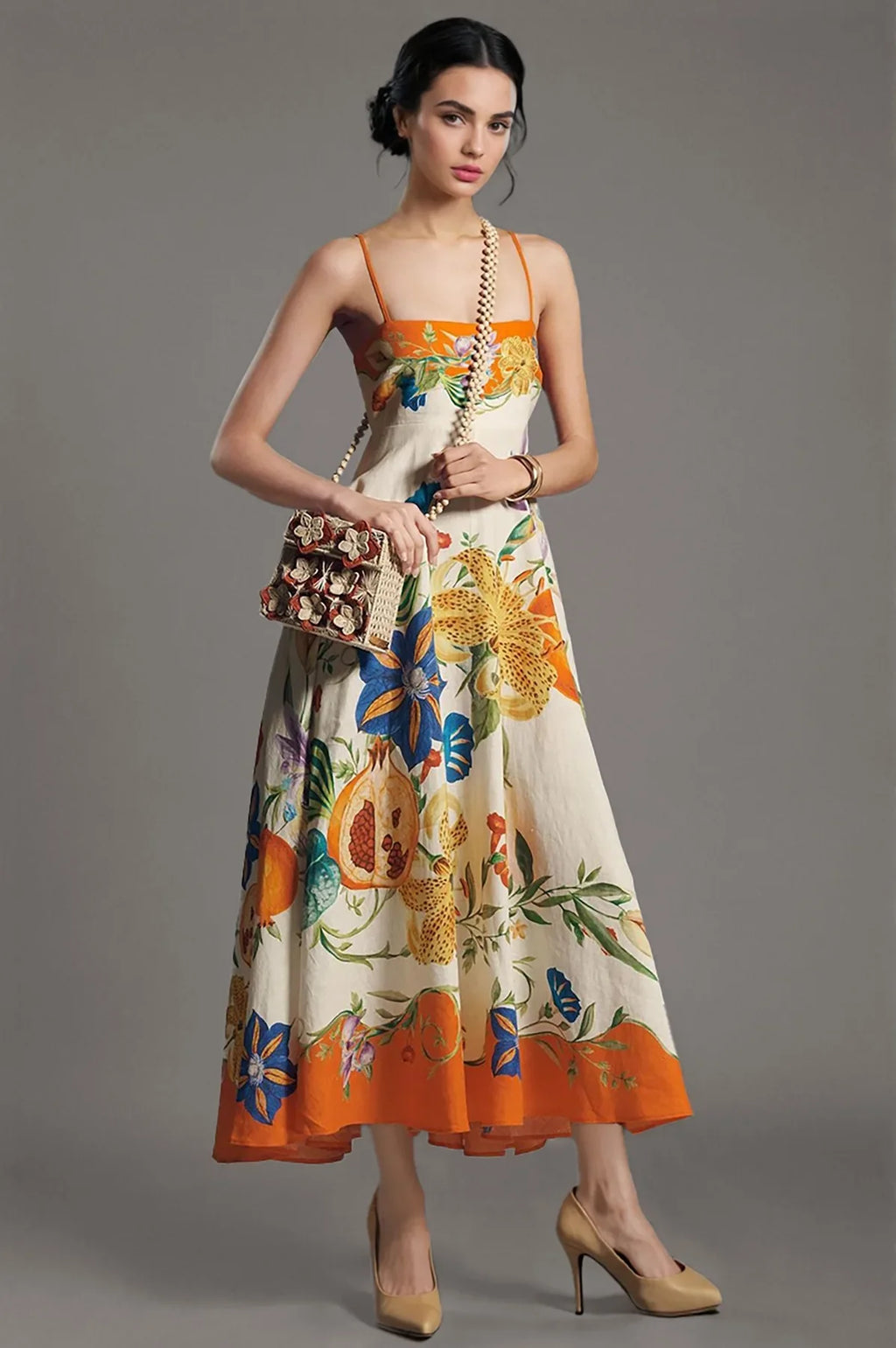 Multicolored Floral Midi Sundress