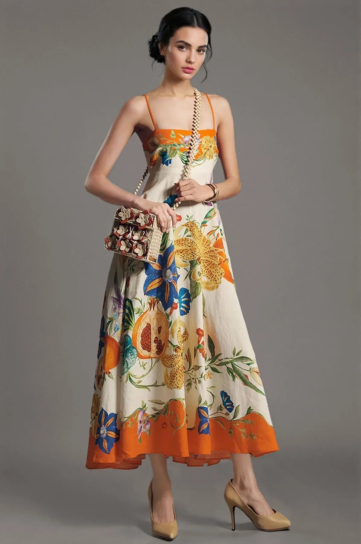 Multicolored Floral Midi Sundress