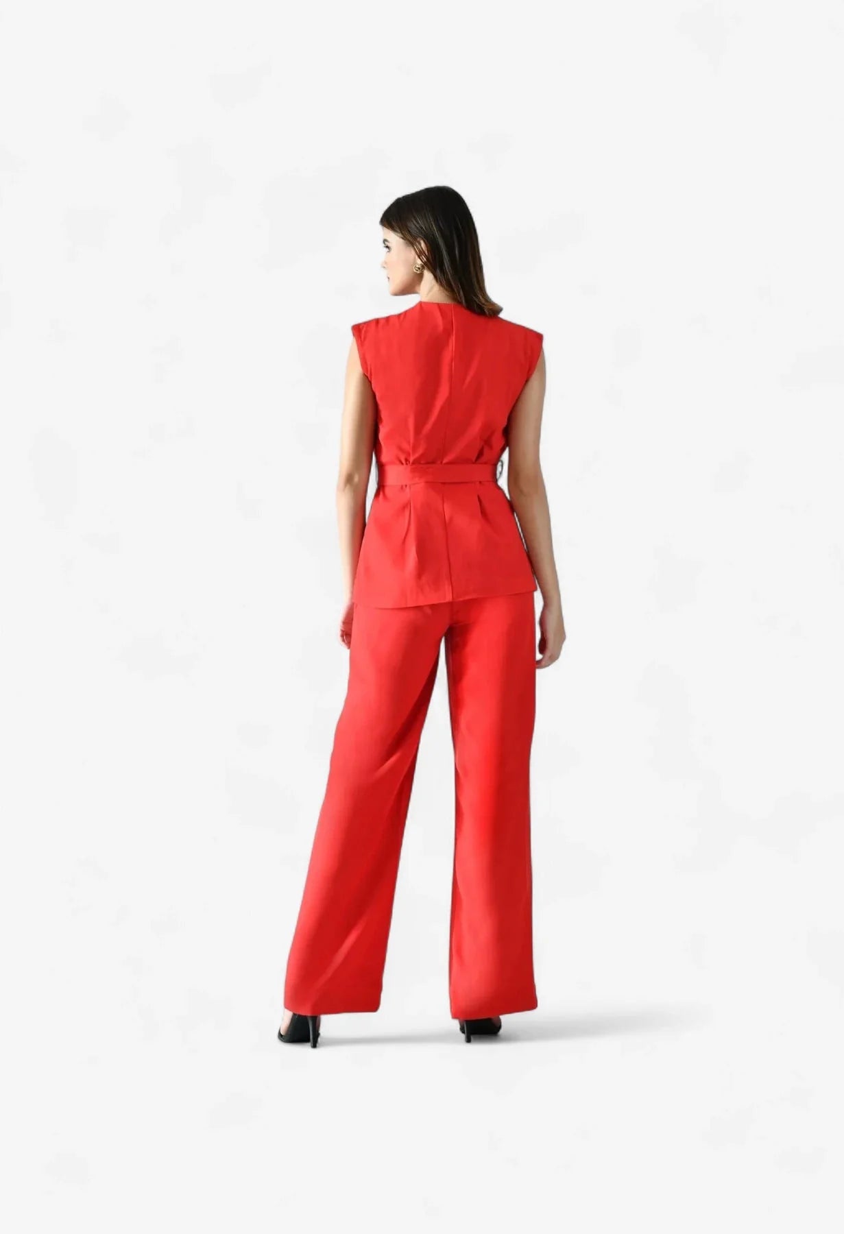 Classy Belted Two-Piece Set