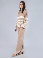 Striped Knitted Two Piece Set