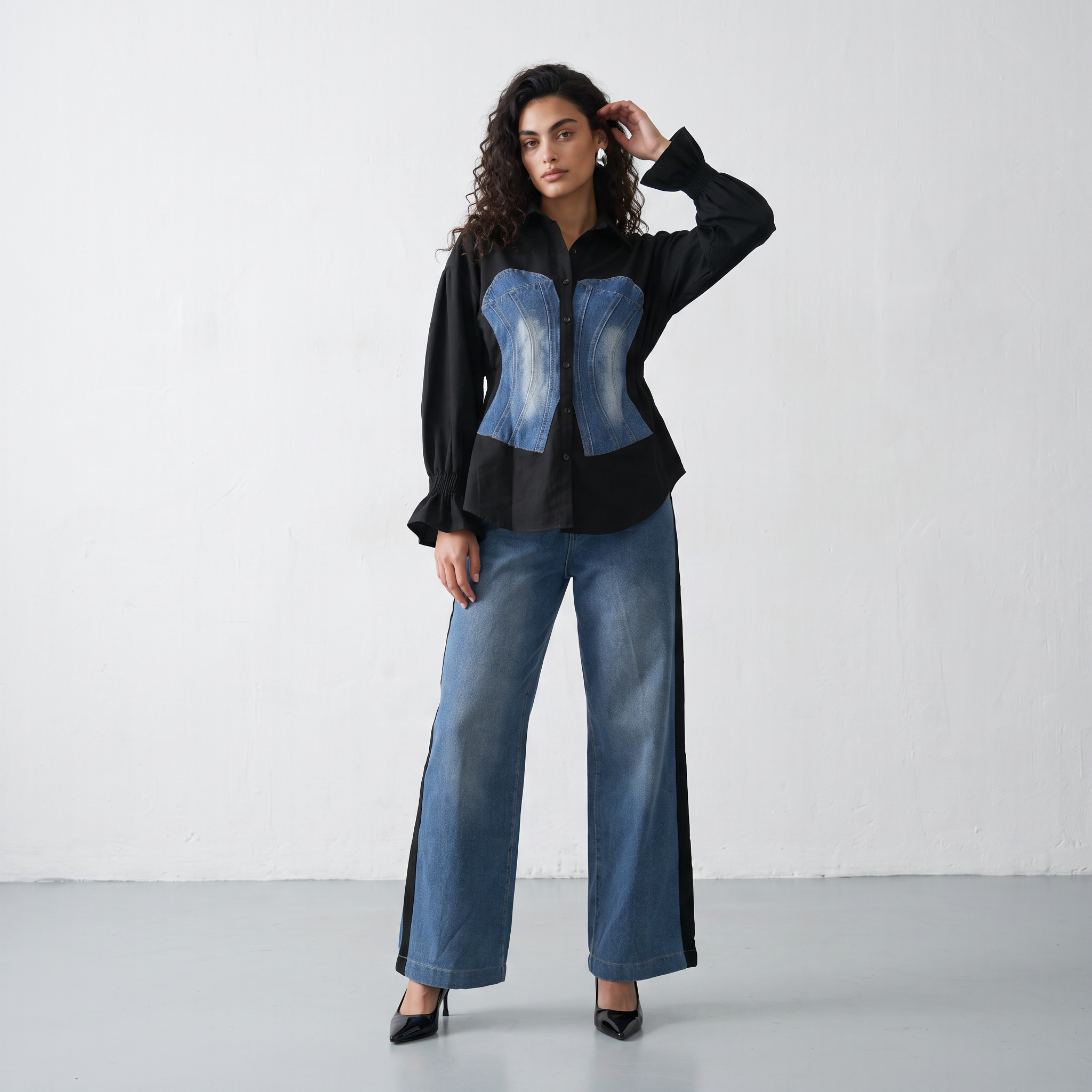 Denim & Drift Two-Piece Set