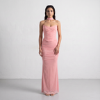 Draped Mesh Corset With Skirt Set