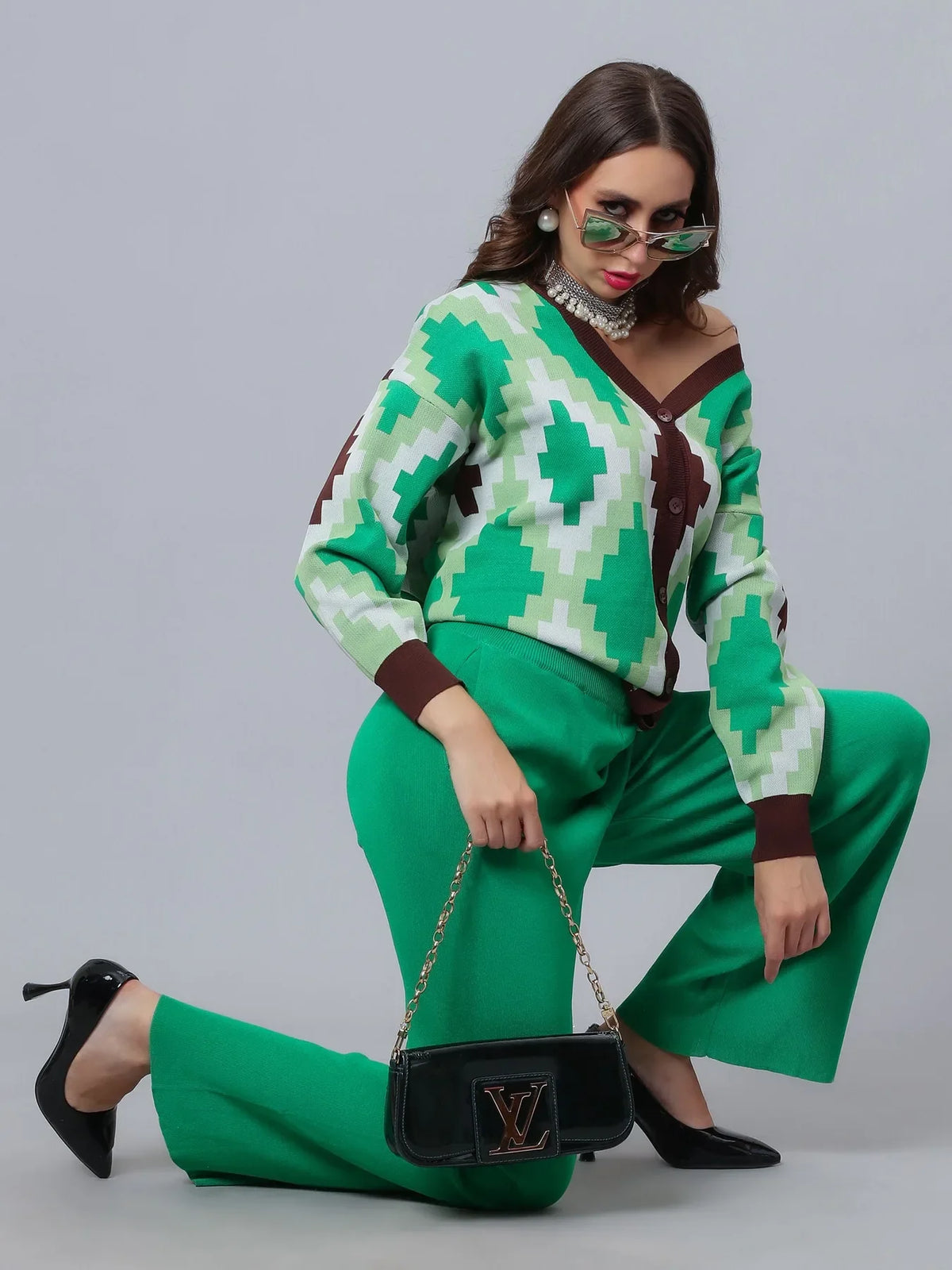 Knitted Cardigan Pant Two-Piece Set