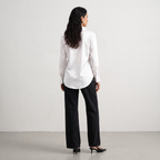 Elegant Ribbon Satin Shirt
