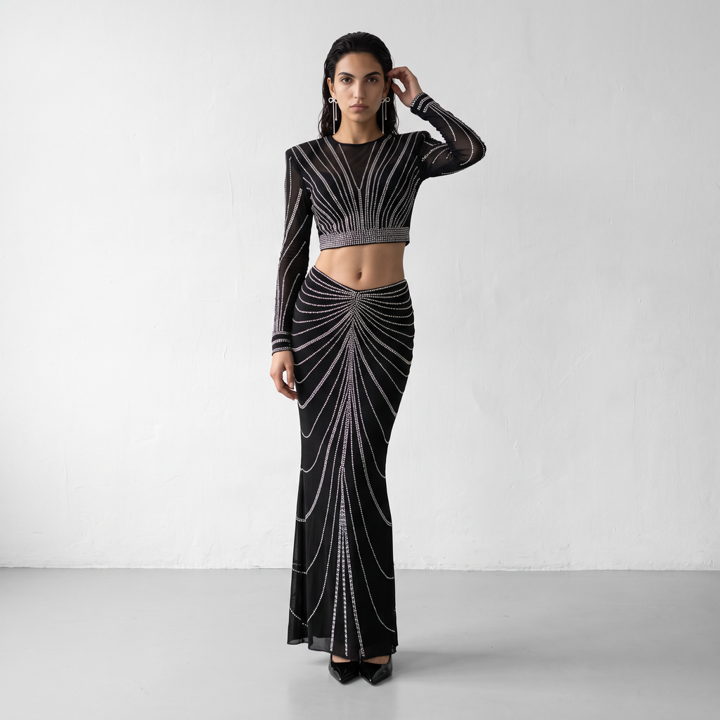 Embellished Studded Two-Piece Set