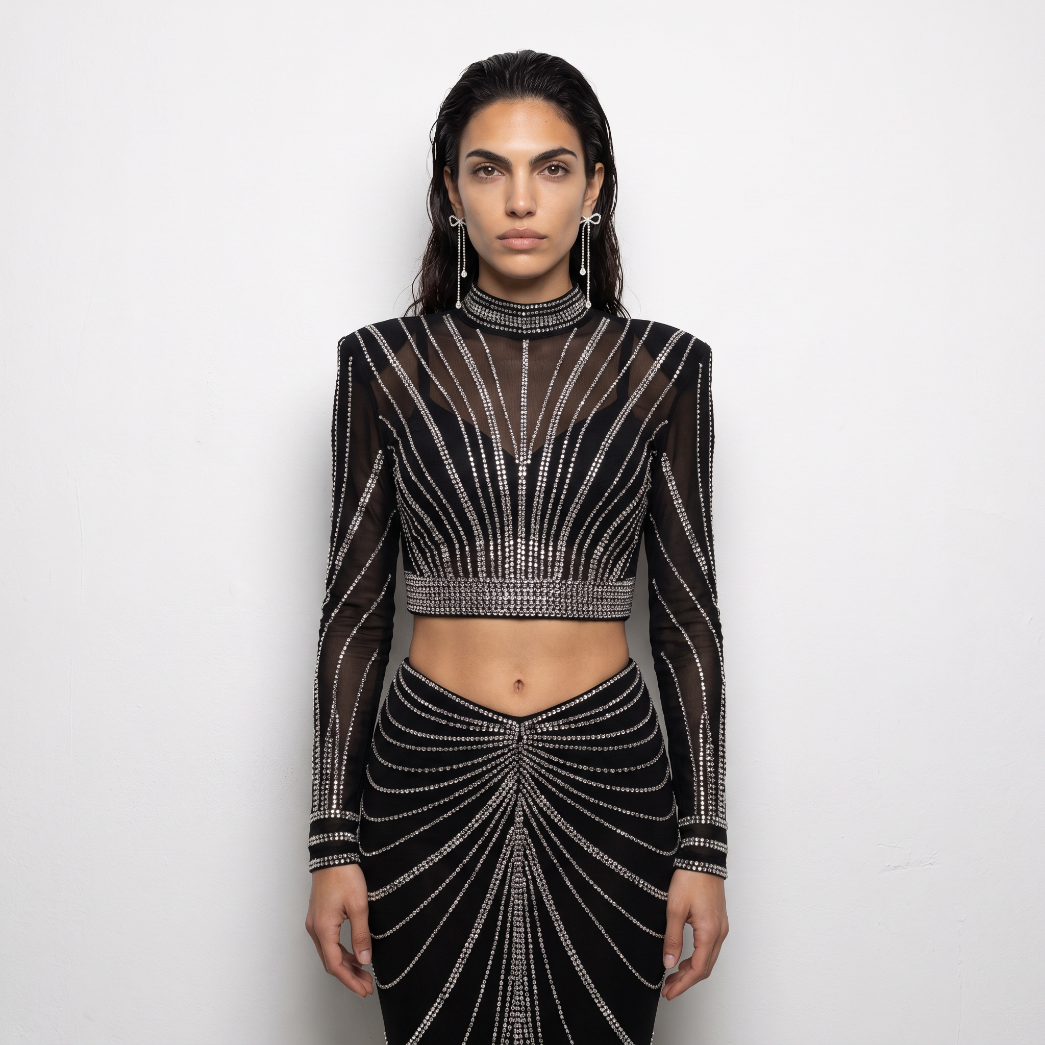 Embellished Studded Two-Piece Set