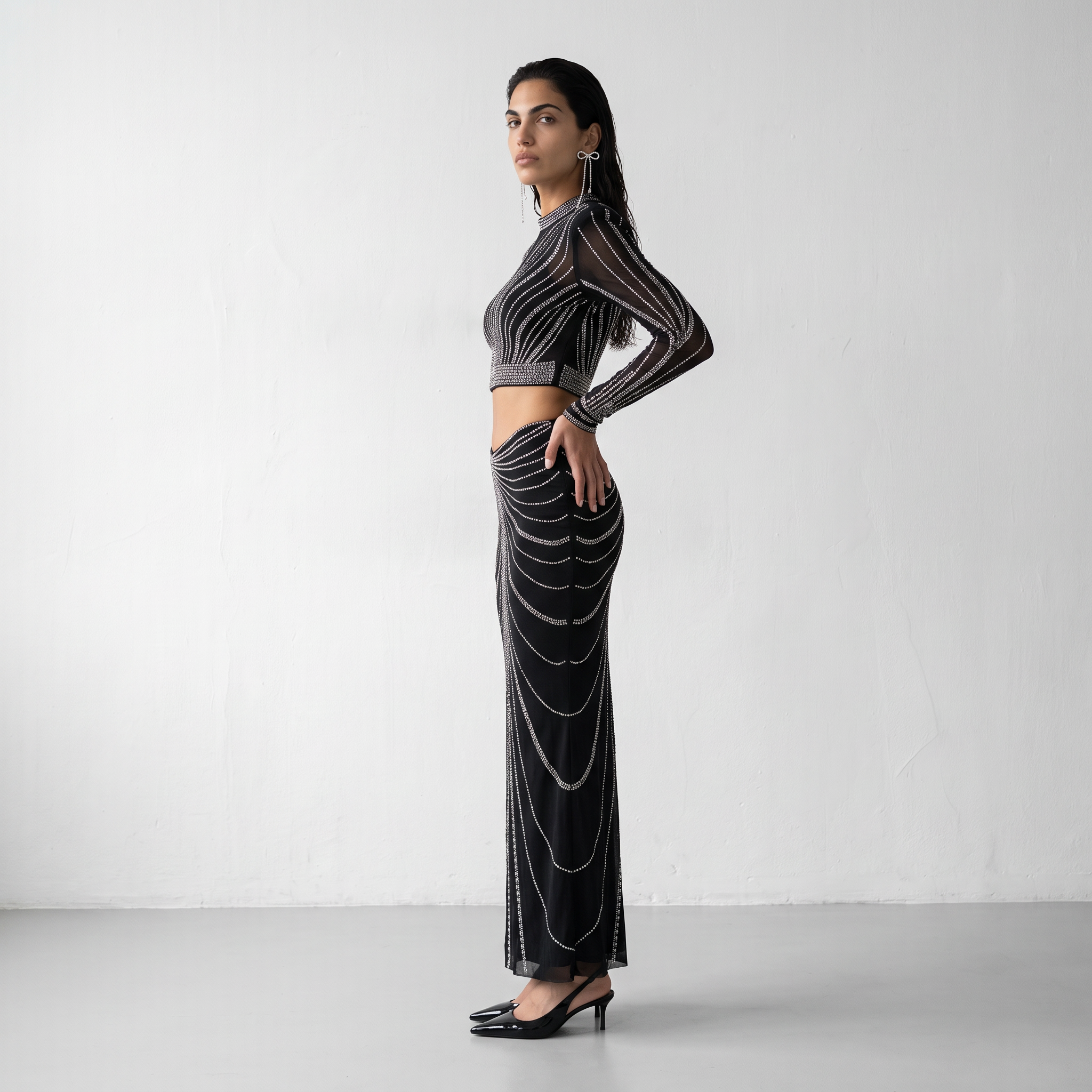 Embellished Studded Two-Piece Set