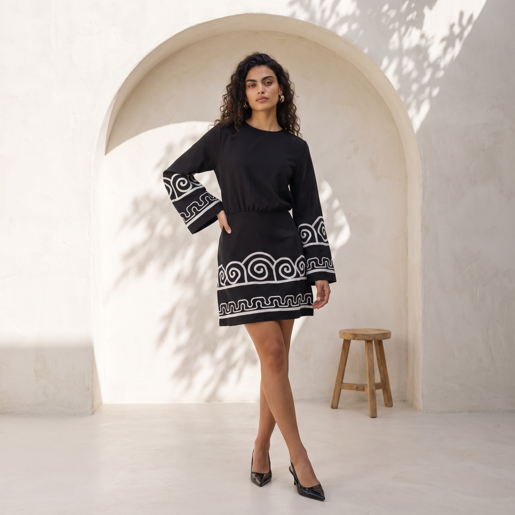 Embroidered Short Dress