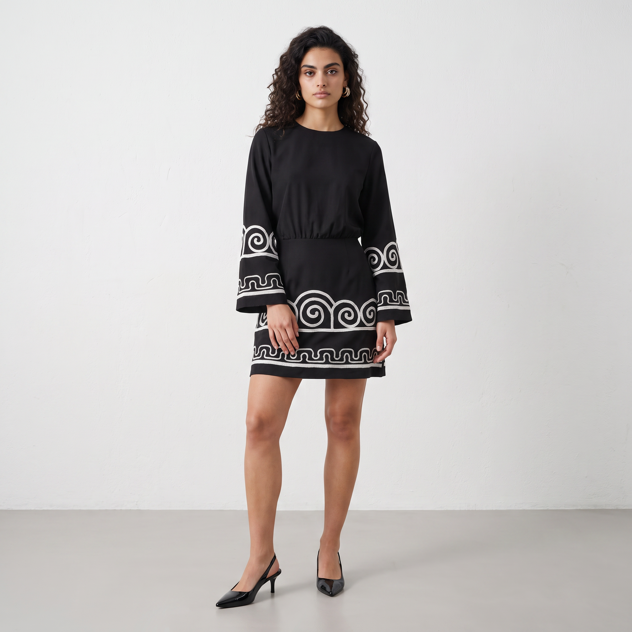 Embroidered Short Dress