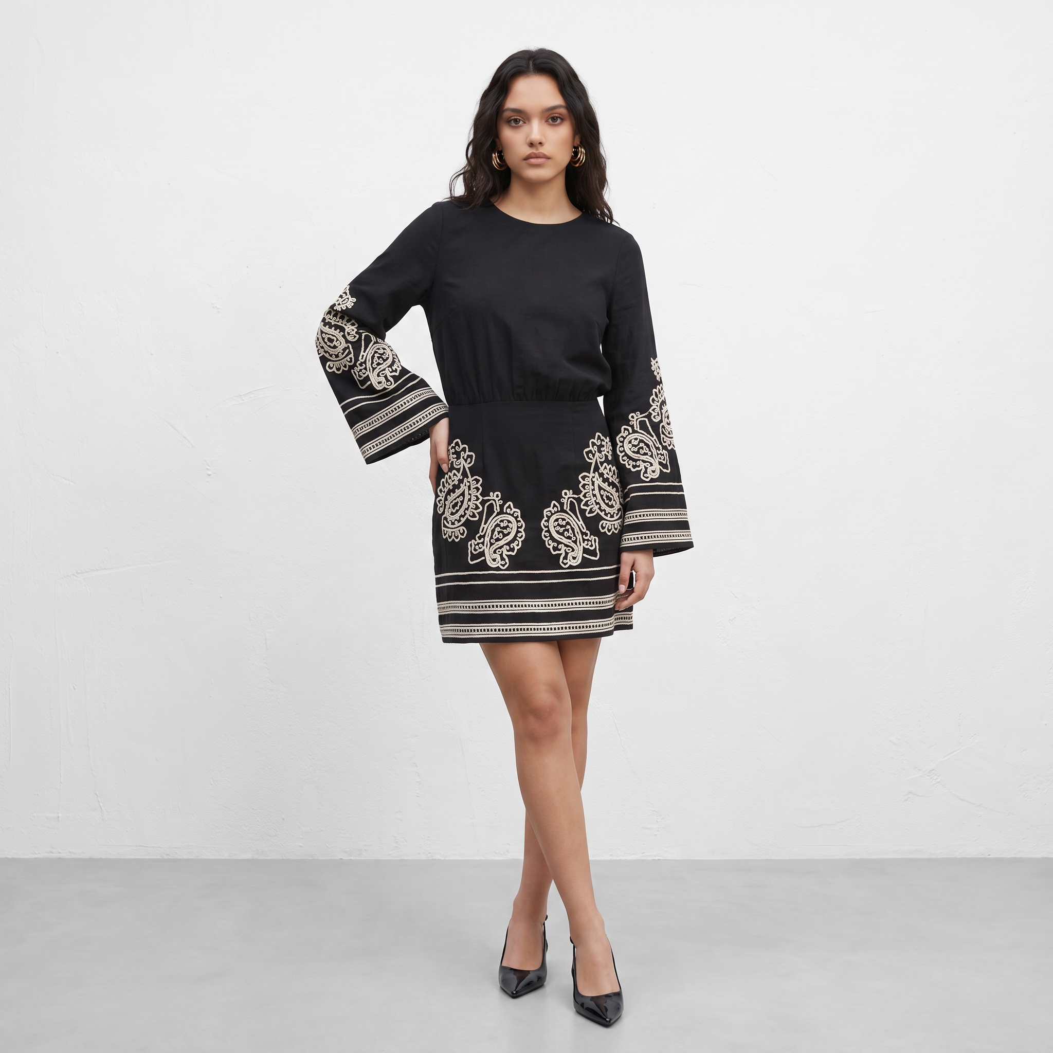 Embroidered Short Dress