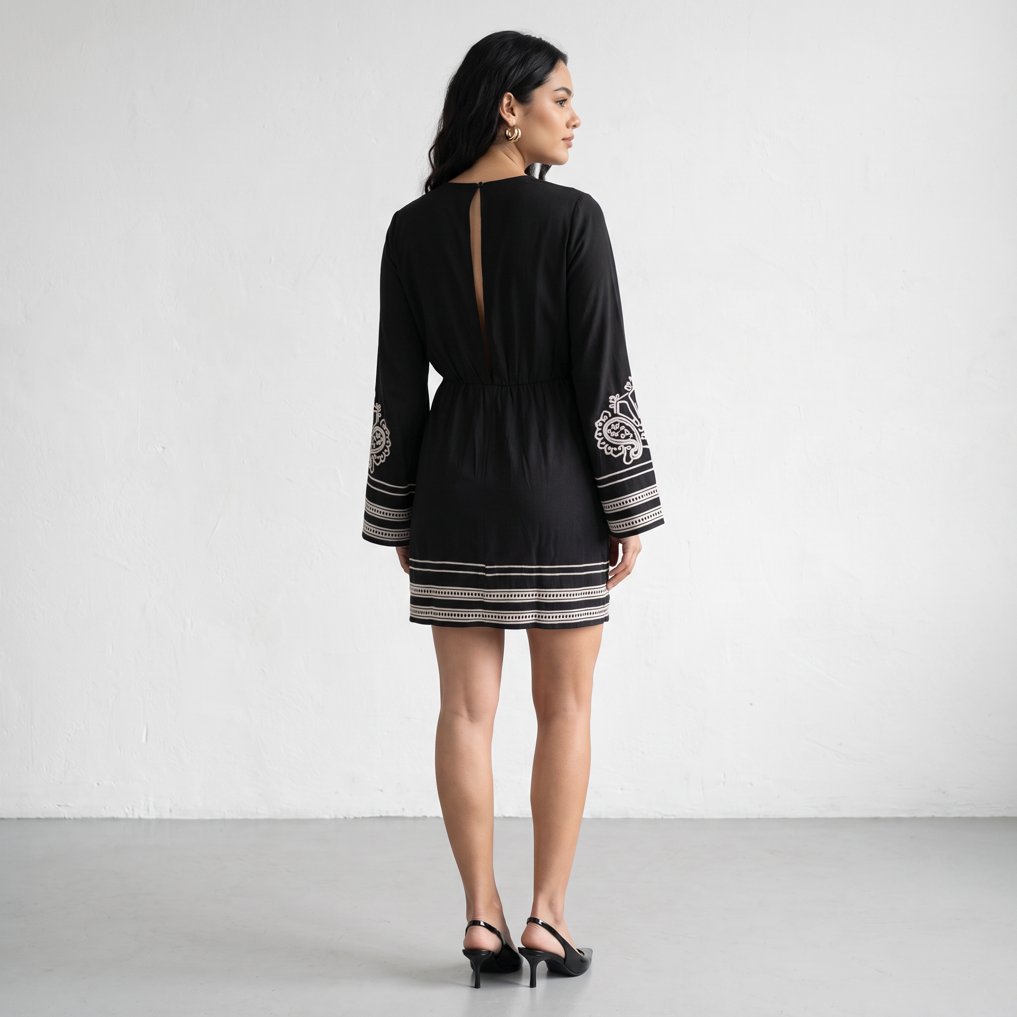 Embroidered Short Dress
