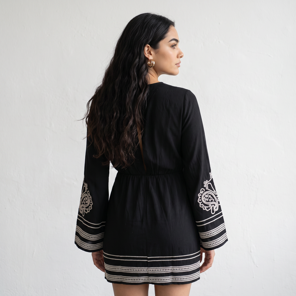Embroidered Short Dress