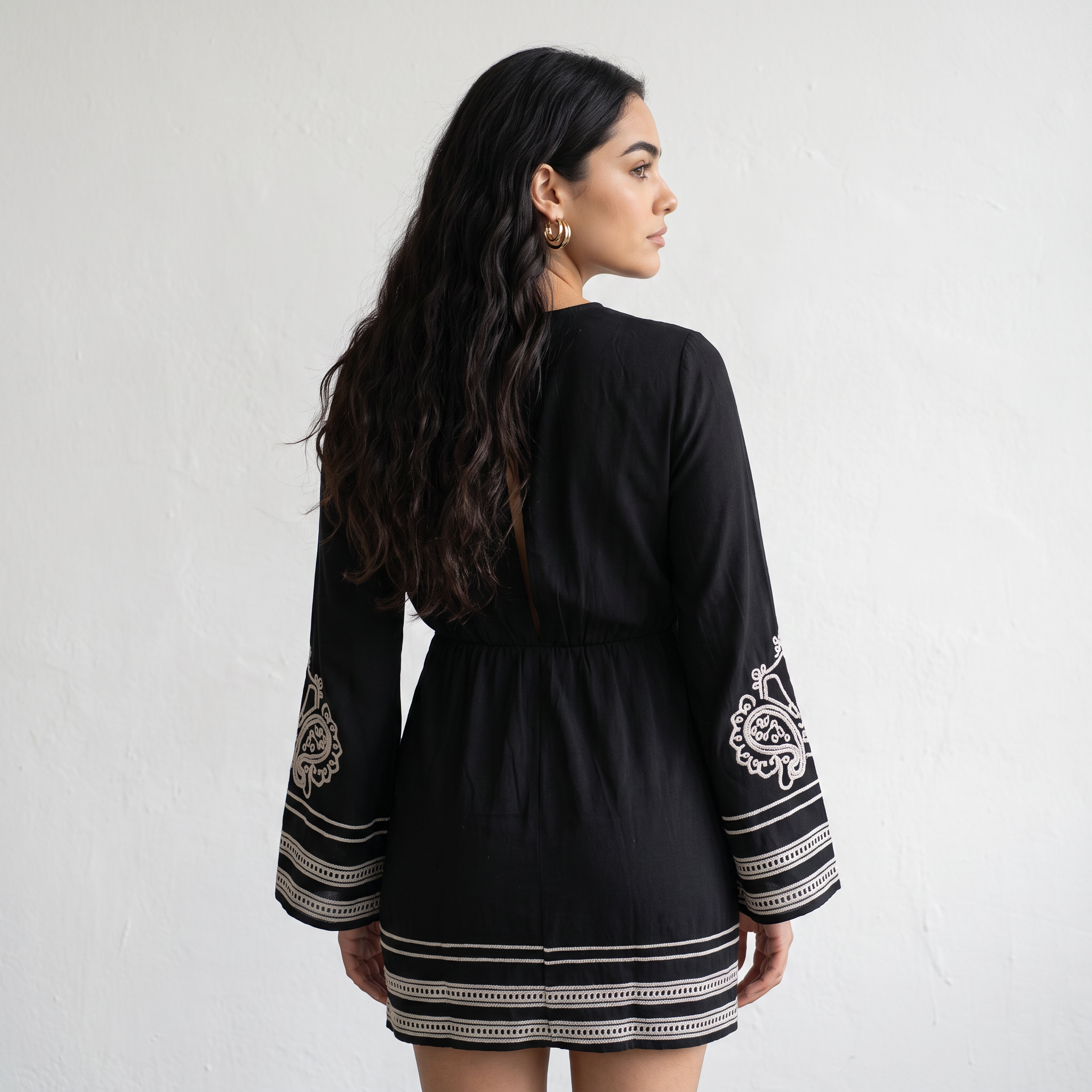 Embroidered Short Dress