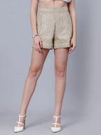 Embroidered Exquisite Pattern Shorts