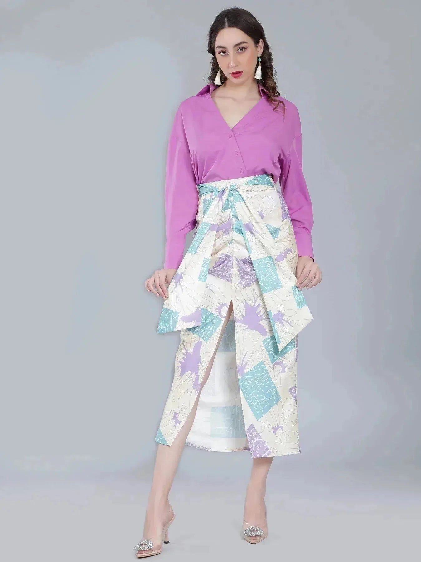 Scribble  Printed Two-Piece Set