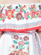 Floral Print Off-Shoulder Maxi Dress