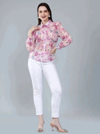 Ruffle Floral Shirt