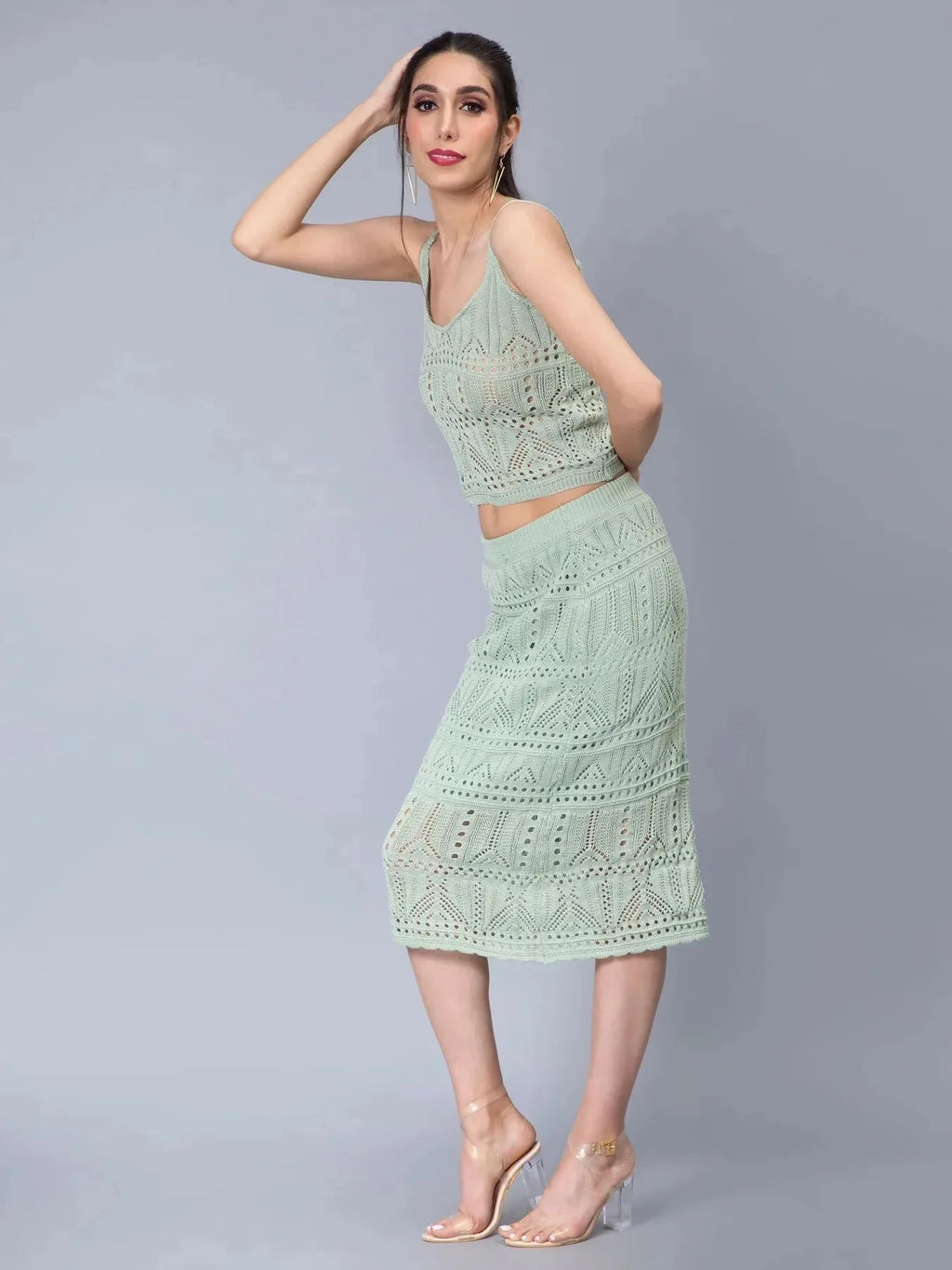 Crochet Cami and Skirt Two Piece set