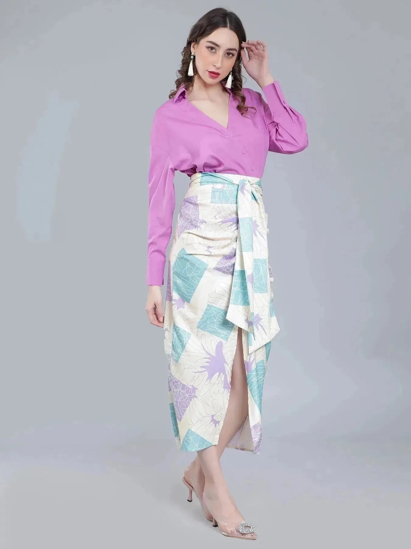 Scribble  Printed Two-Piece Set