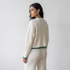 Fashionable Knitted Two Piece Set