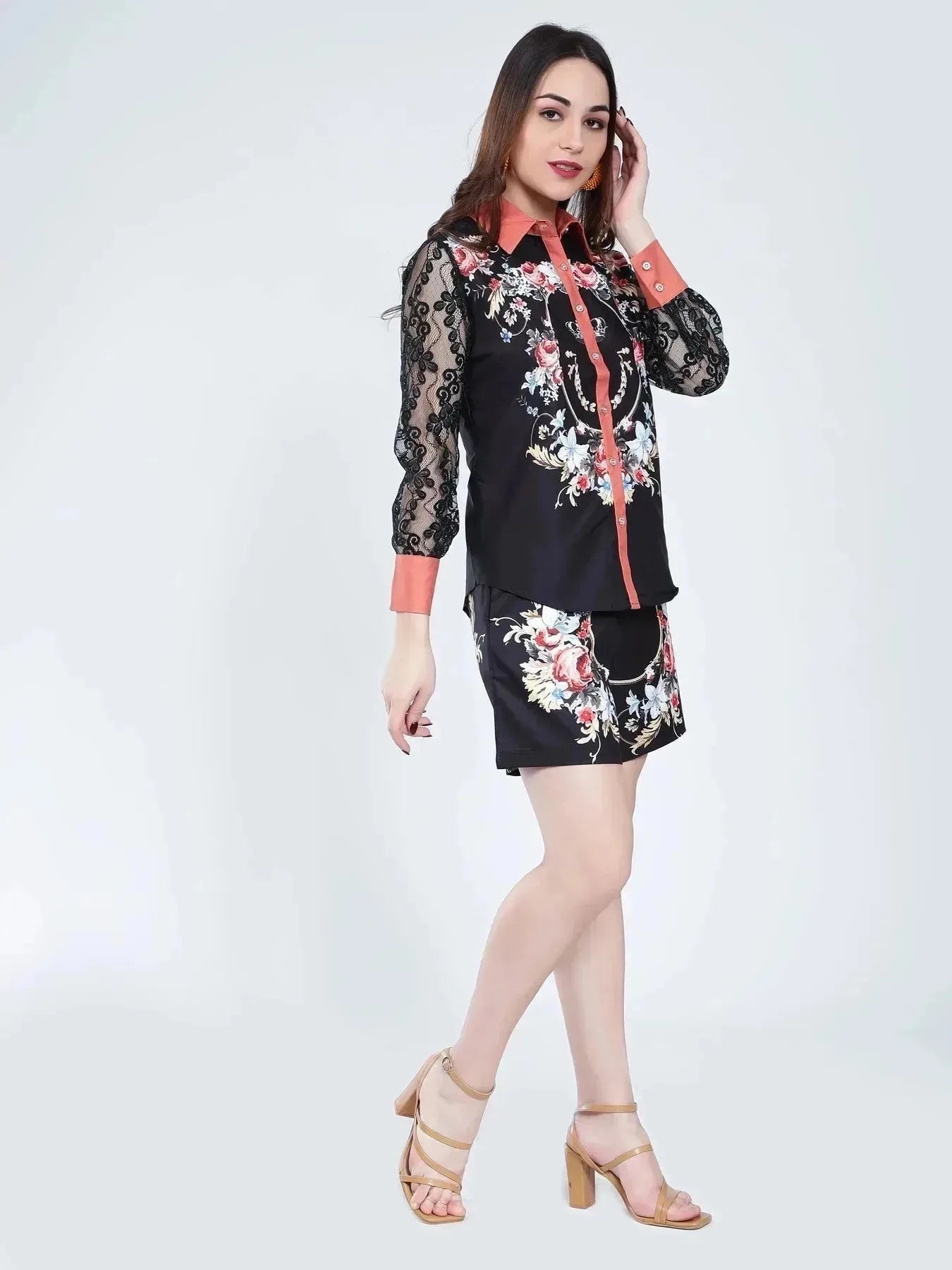 Vintage Floral Two-Piece Set