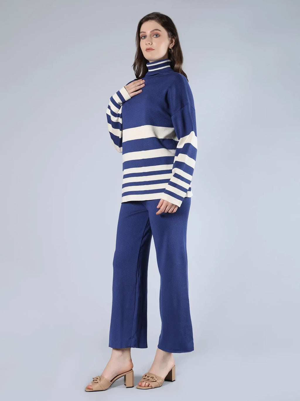 Striped Knitted Two Piece Set