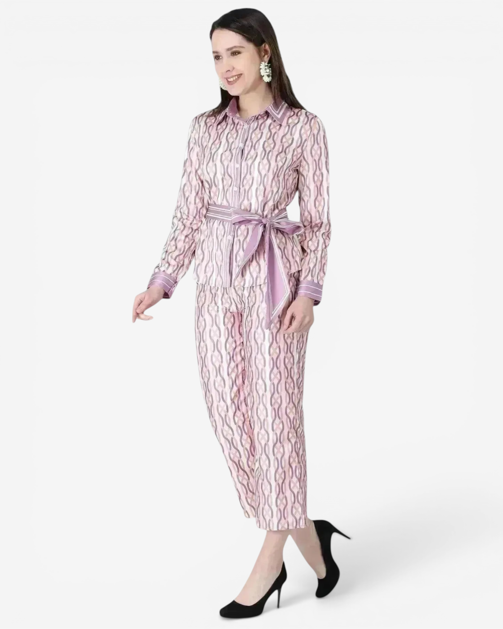 Chain Print Two-Piece Set