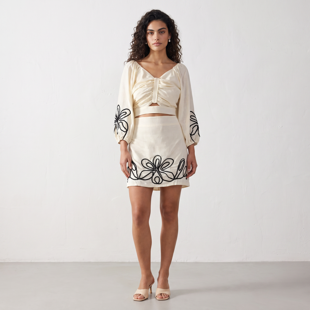 Floral Twist Two-Piece Set