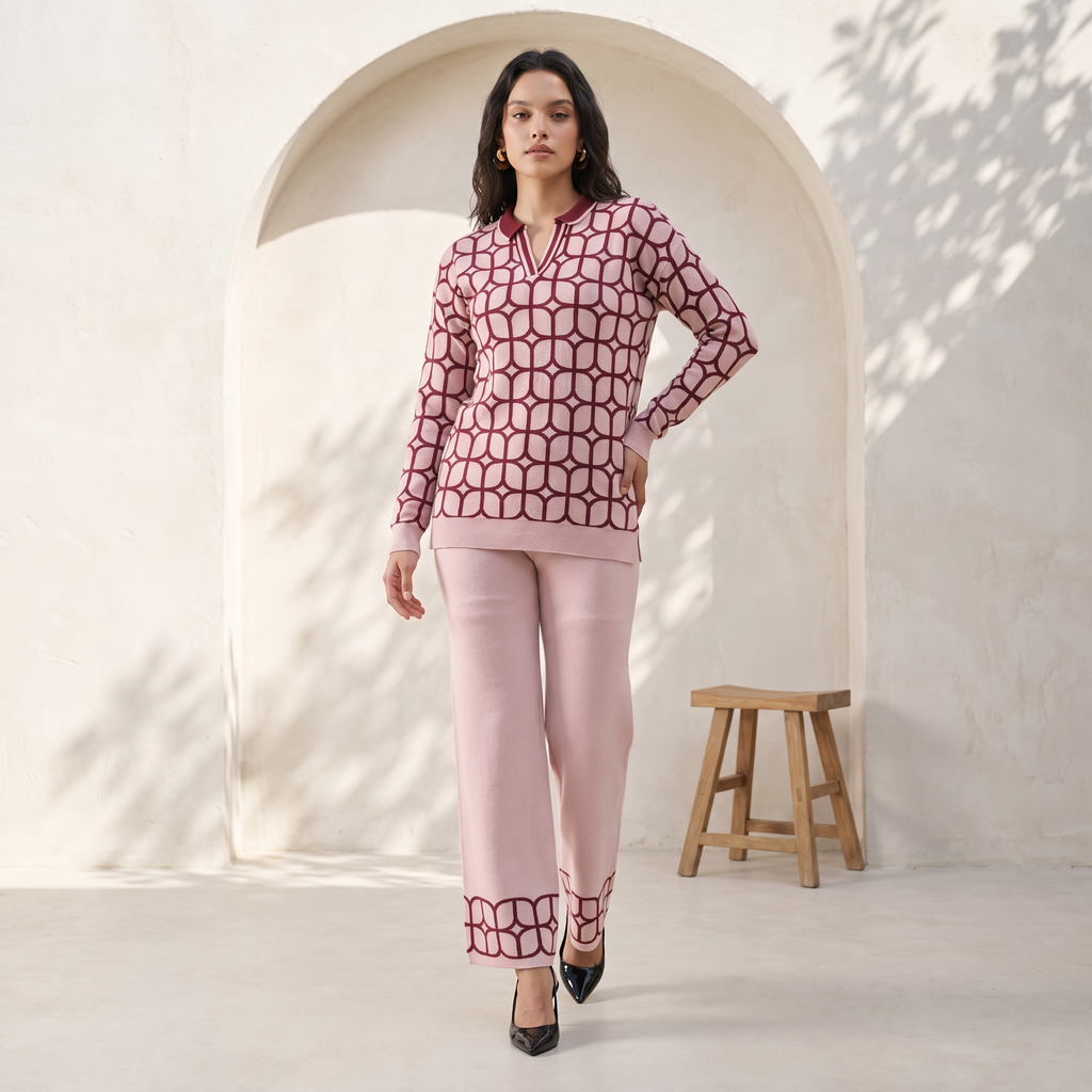 Geo Knit Co-ord Set