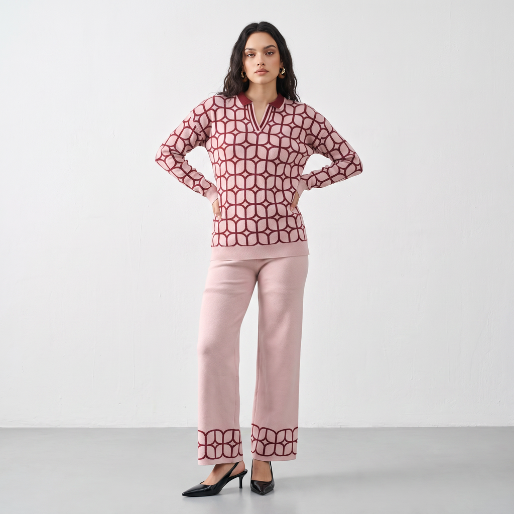 Geo Knit Co-ord Set