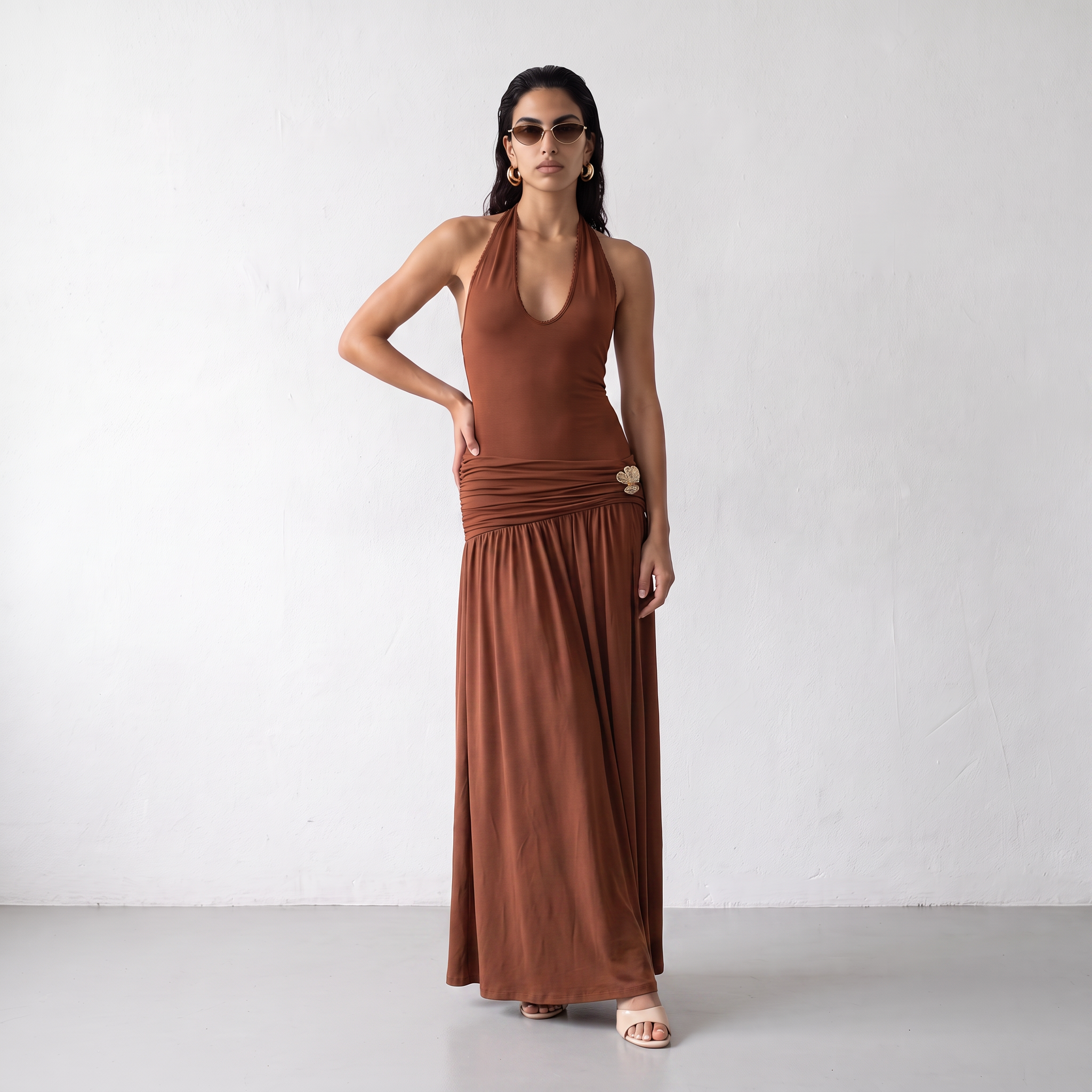 Halter Neck Maxi Dress