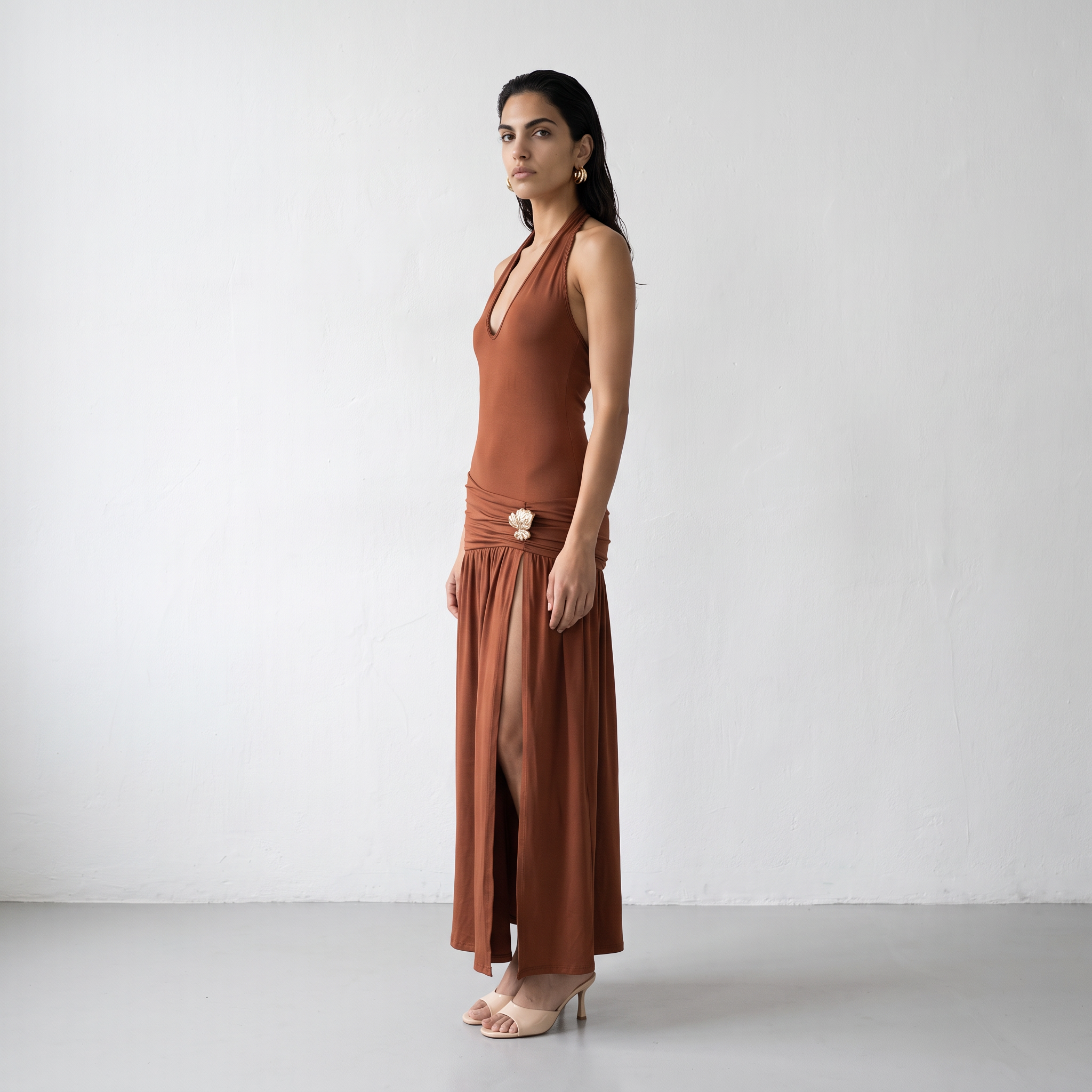 Halter Neck Maxi Dress