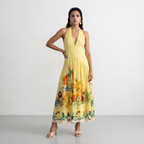 Halter Neckline Maxi Dress