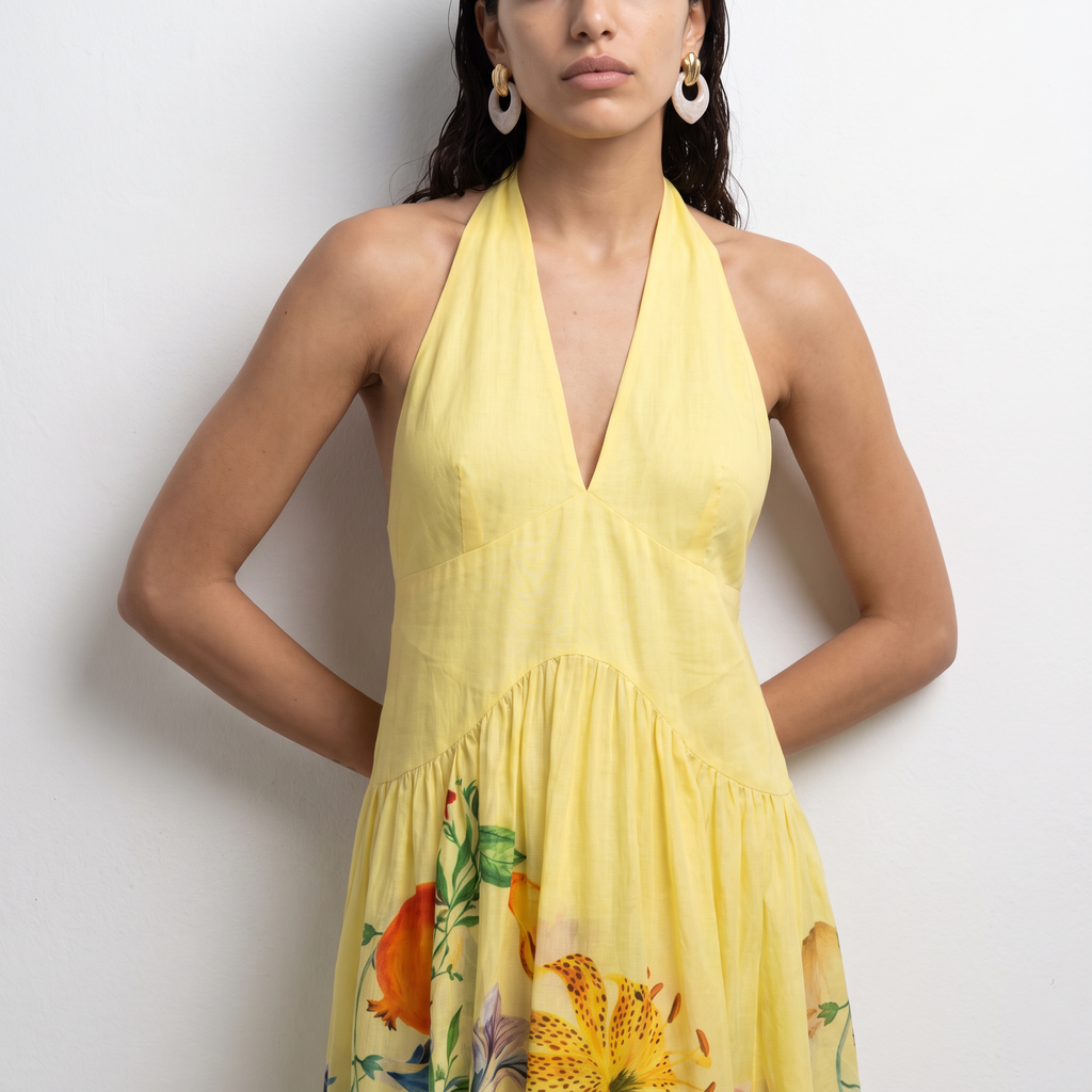 Halter Neckline Maxi Dress