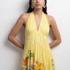 Halter Neckline Maxi Dress