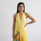 Halter Neckline Maxi Dress