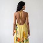 Halter Neckline Maxi Dress