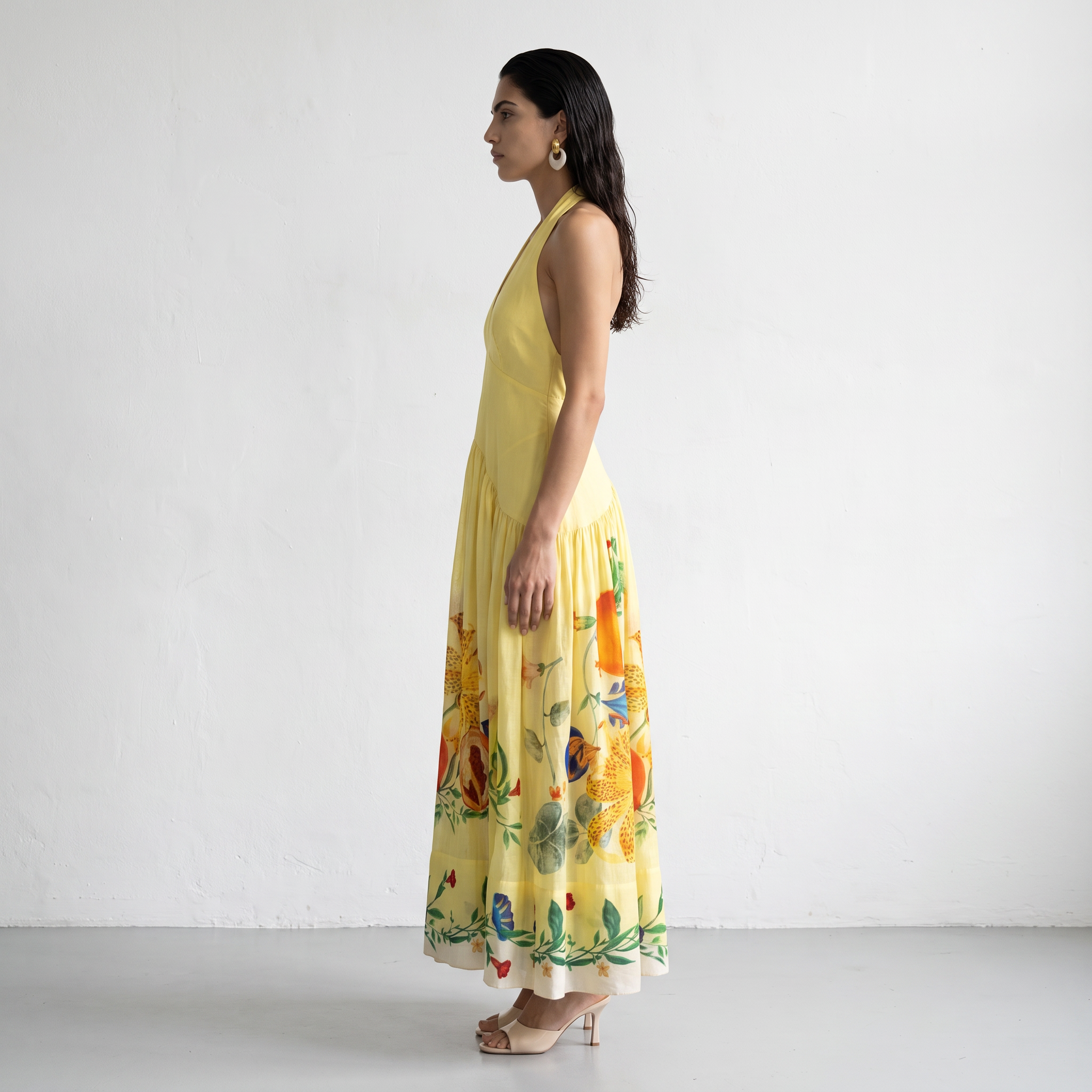 Halter Neckline Maxi Dress