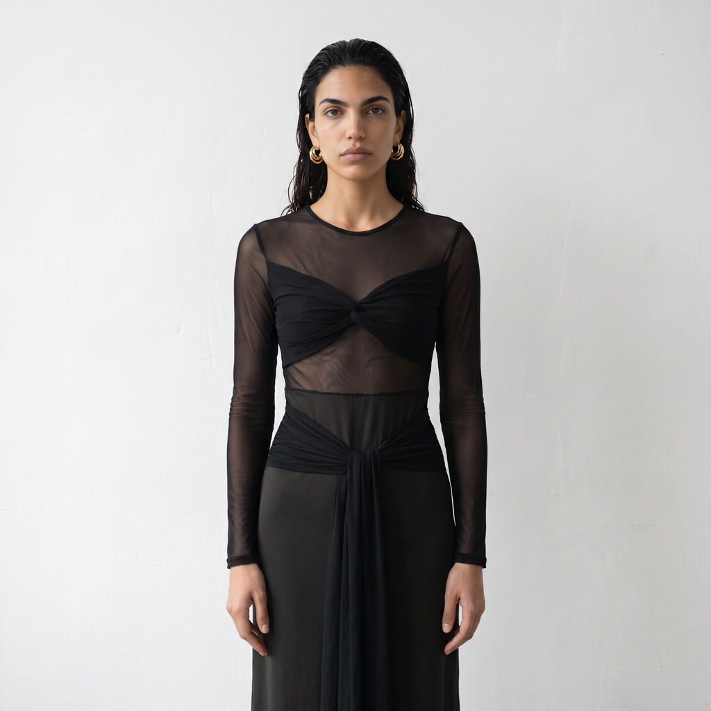 Knot-Front Tie-Waist Dress
