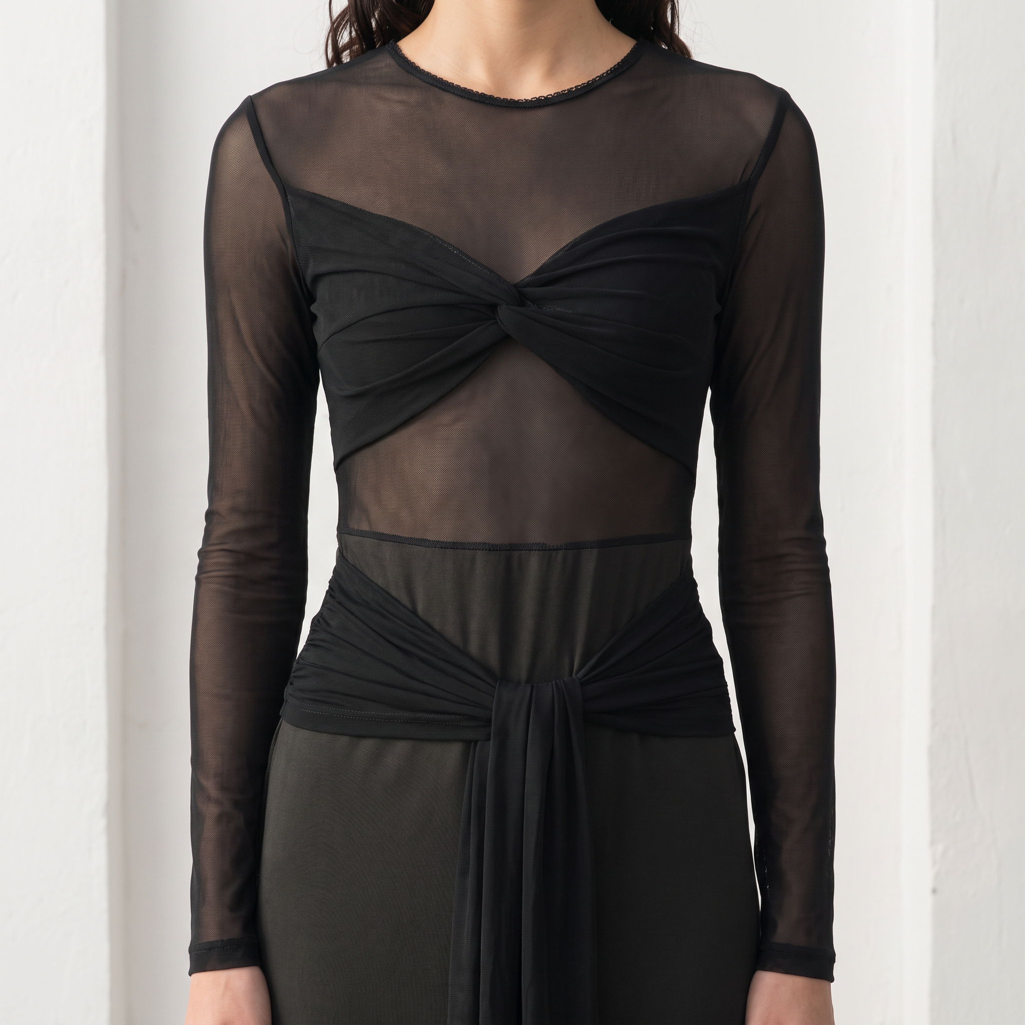 Knot-Front Tie-Waist Dress