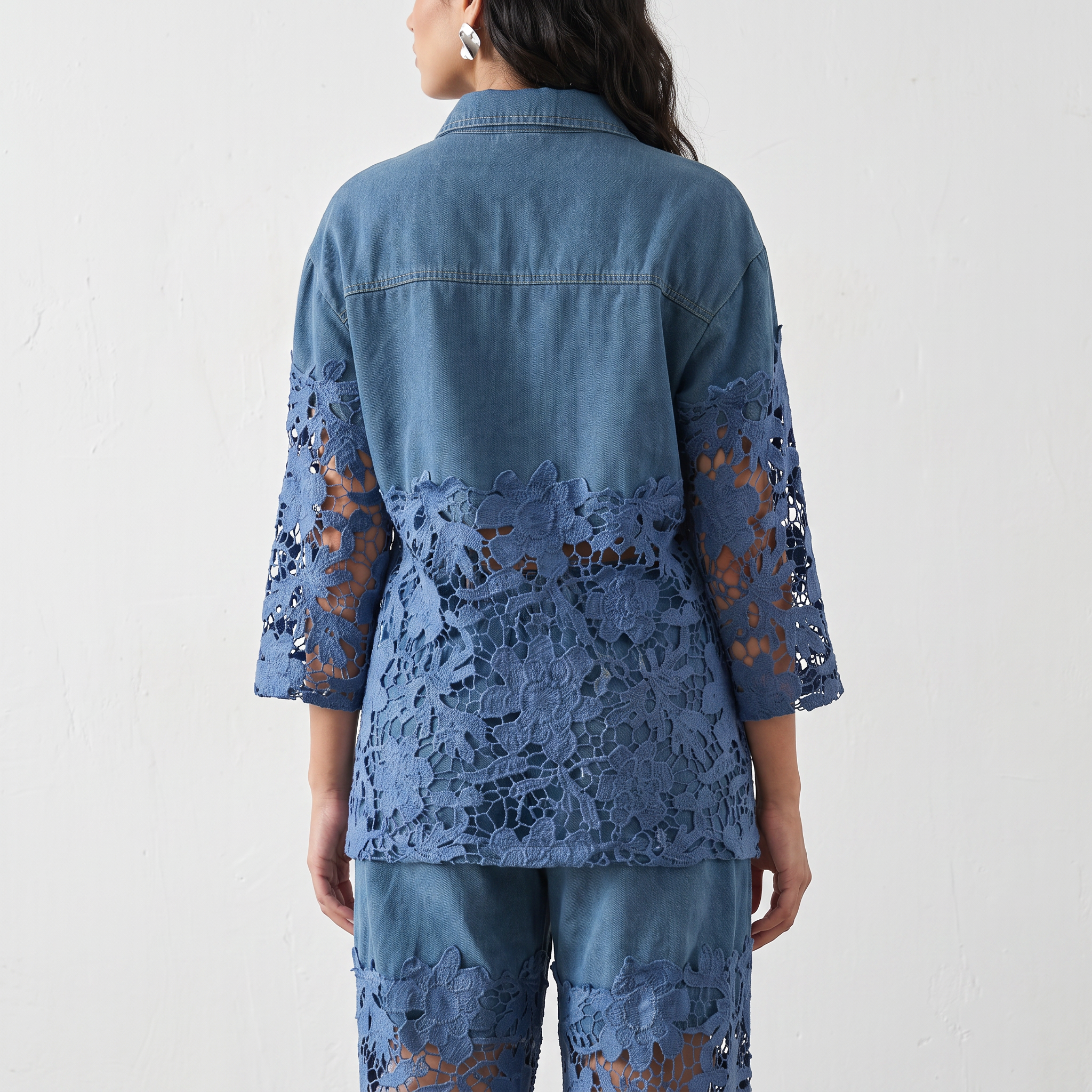 Lace Line Denim Co-ord Set