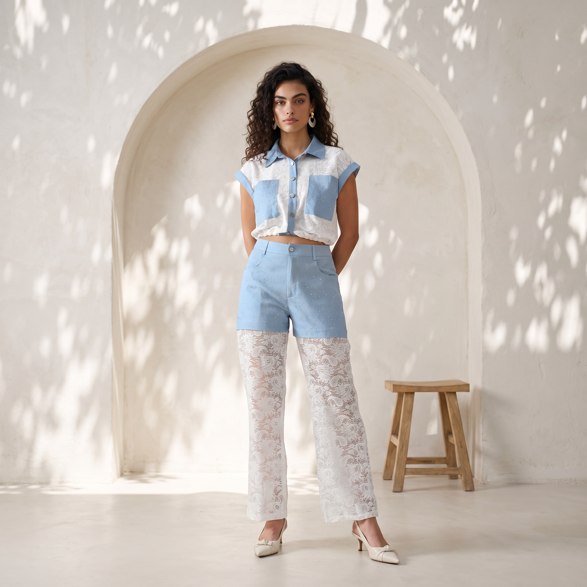 Lace & Lustre Two-Piece Set