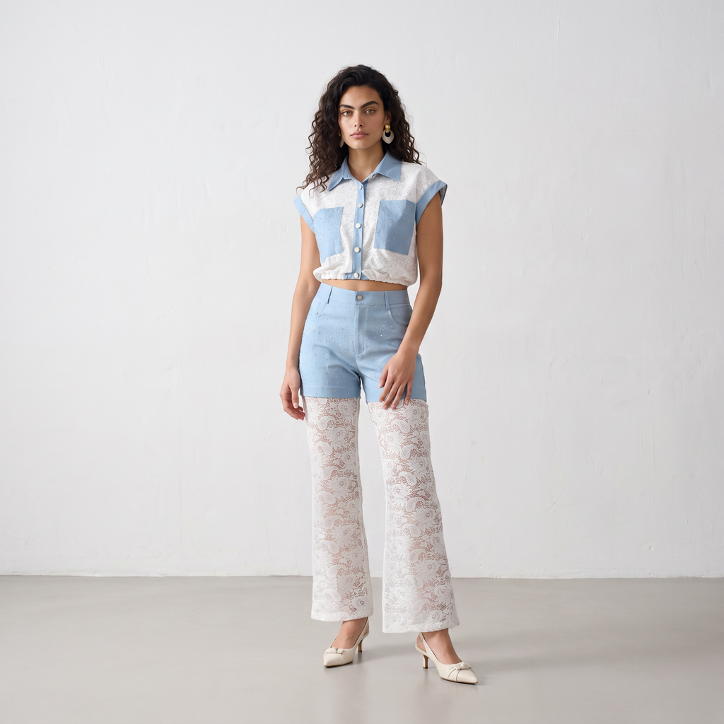 Lace & Lustre Two-Piece Set