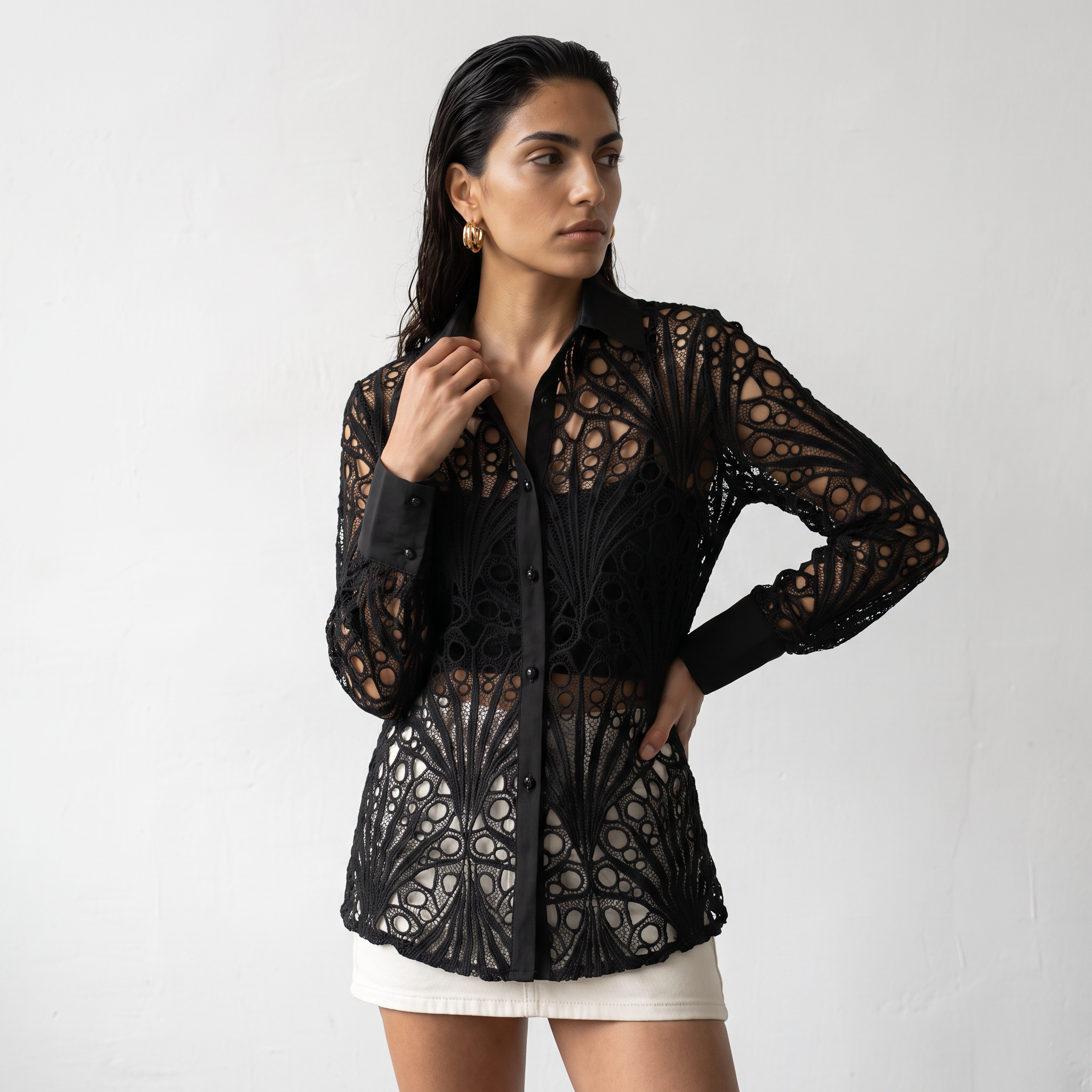 Lace Sheer Shirt